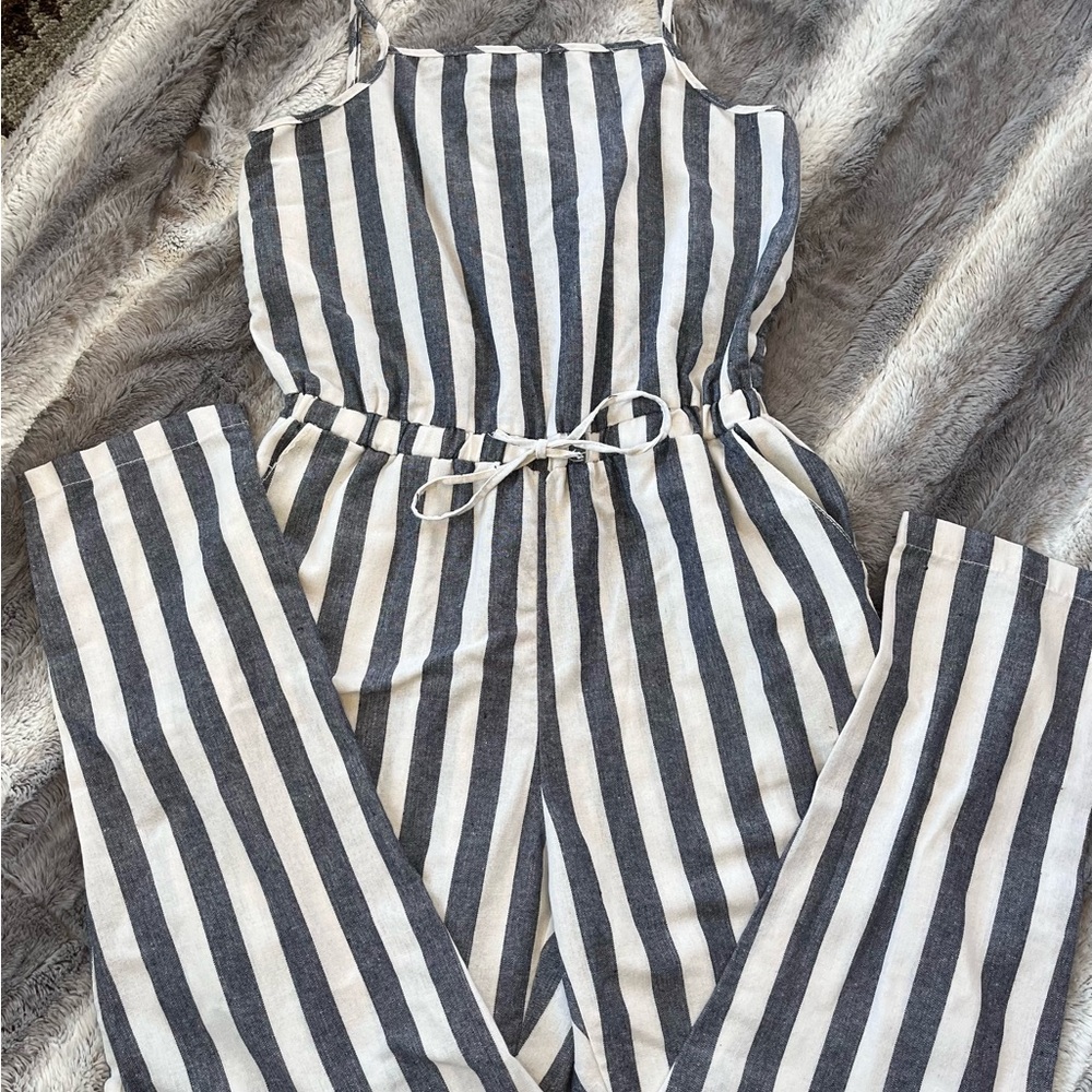 ✨ summer nautical jumpsuit✨ blue and white